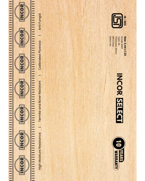 Incor Select with its original product stamping, grade and warranty markings